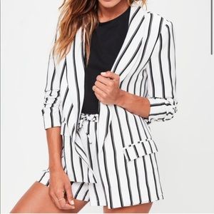 Black and white striped blazer! Worn once for beetle juice costume.